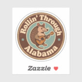  Rollin door Alabama Armadillo muziek Sticker (Vel)