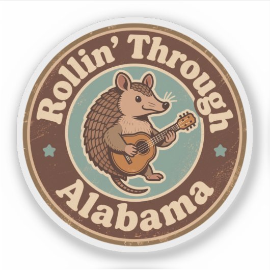  Rollin door Alabama Armadillo muziek Sticker (Voorkant)
