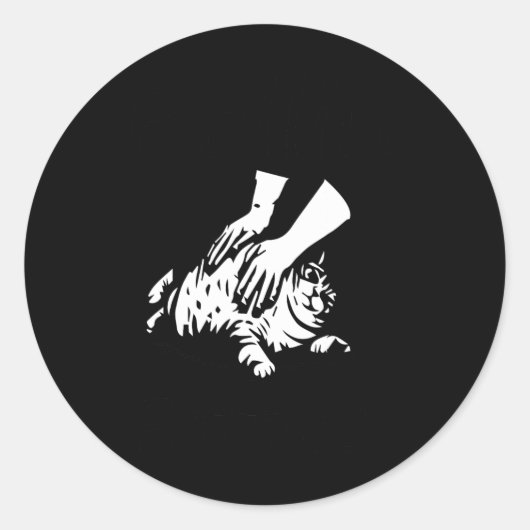 Rollin Fatties Funny Cat Meme Ronde Sticker (Voorkant)