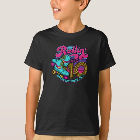 Rollin' in 10 Awesome sinds 2012 - skater T-shirt (Voorkant)