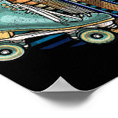 Rollin' in 10 Roller Skating Rink 10th Birthday Poster (Hoek)