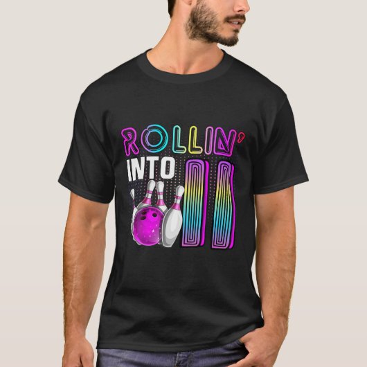 Rollin in 11 Bowling Birthday Party 11th Birthda T-shirt (Voorkant)