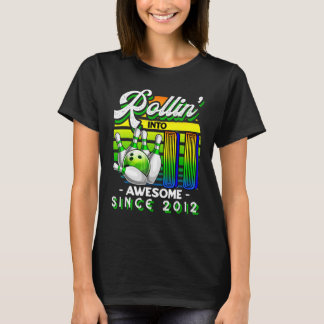 Rollin' in 11 Geweldige 2012 Retro Bowling 11th Bi T-shirt