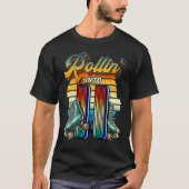 Rollin' in 11 Roller Skating Rink 11th Birthday T-shirt (Voorkant)