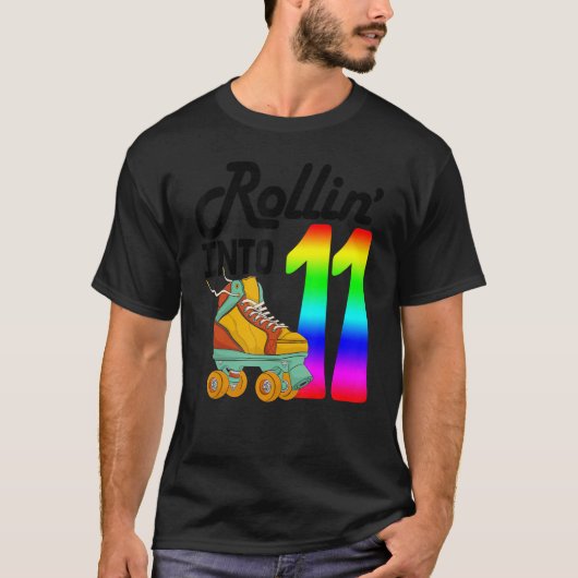 Rollin in 11 Vrouwen Skating Rolling Shoes Birth T-shirt (Voorkant)