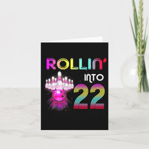 Rollin in 22 Bowling Verjaardagsfeest 22e verjaard Kaart