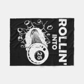 Rollin in 25 biljart 25e verjaardag Flaming Bill Fleece Deken (Voorkant (Horizontaal))