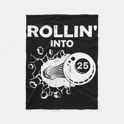 Rollin in 25 biljart 25e verjaardag Flaming Bill Fleece Deken (Voorkant)