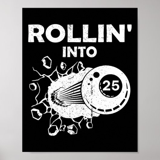 Rollin in 25 biljart 25e verjaardag Flaming Bill Poster (Voorkant)