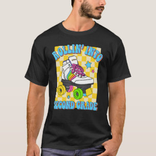 Rollin' in 2e Grade Skater terug naar Sch T-shirt