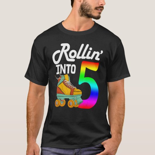 Rollin in 5 Women Skating Rolling Shoes Birthd T-shirt (Voorkant)