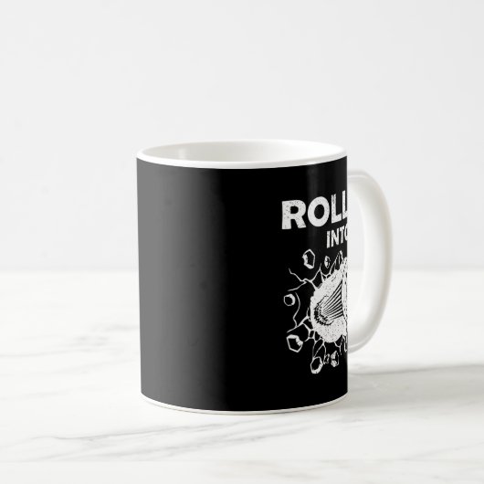 Rollin In 60 Biljart 60ste Verjaardag Vlammende Bi Koffiemok (Voorkant rechts)