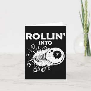 Rollin In 7 Biljart 7e Verjaardag Vlammende Billi Kaart