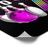 Rollin In 7 Bowling Verjaardagsfeestje 7e Verjaard Poster (Hoek)