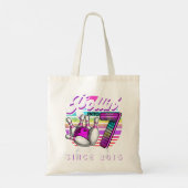 Rollin in 7 Geweldige 2015 Retro Bowling 7th Birt Tote Bag (Achterkant)