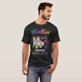 Rollin' in 7 Geweldige 2015 Roller Skating 7th Bir T-shirt (Voorkant volledig)