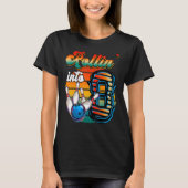 Rollin in 8 Bowling Birthday Party 8th Birthday T-shirt (Voorkant)