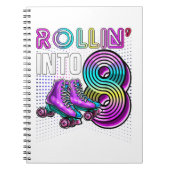 Rollin' in 8 Rollers Skating Rink 8th Birthday Pa Notitieboek (Voorkant)