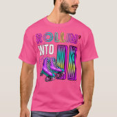 Rollin' Into 11 Roller Skating Rink 11Th Birthday T-shirt (Voorkant)