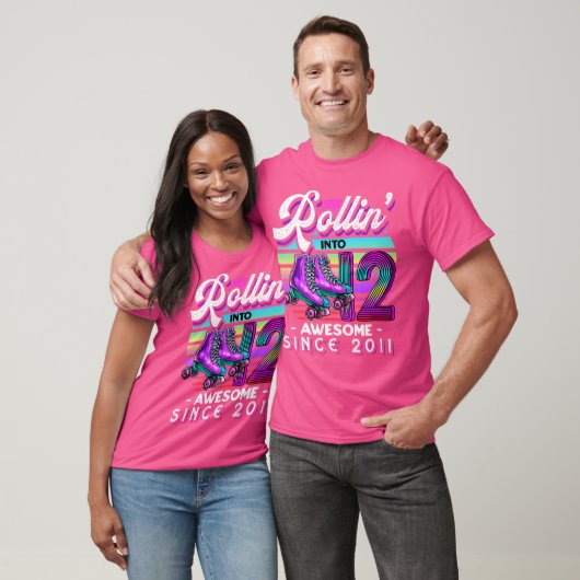 Rollin Into 12 Awesome 2011 Roller Skating 12Th Bi T-shirt (Unisex)