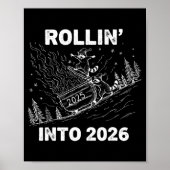 Rollin’ Into 2026 Dumpster Fire New Year Party Fun Poster (Voorkant)