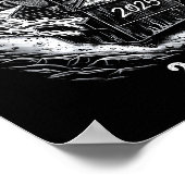 Rollin' Into 2026 Funny Cowboy Raccoon Happy New Y Poster (Hoek)