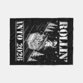 Rollin' Into 2026 Funny Raccoon Dumpster Fire Art Fleece Deken (Voorkant (Horizontaal))