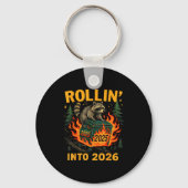 Rollin’ Into 2026 Funny Raccoon Dumpster Fire  Sleutelhanger (Voorkant)