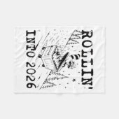 Rollin’ Into 2026 Raccoon Dumpster Fire Funny New Fleece Deken (Voorkant (Horizontaal))