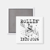 Rollin’ Into 2026 Raccoon Dumpster Fire Funny New  Magneet (Voorkant / Achterkant)