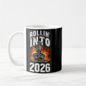 Rollin Into 2026 Raccoon Funny Dumpster Fire 2025 Koffiemok (Links)