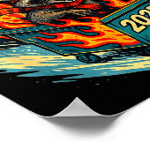 Rollin Into 2026 Raccoon Funny Dumpster Fire 2025  Poster (Hoek)