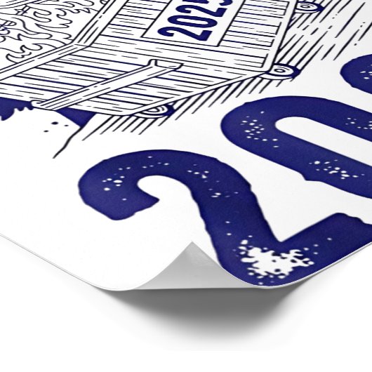 Rollin Into 2026 Raccoon Funny Dumpster Fire 2025 Poster (Hoek)