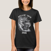 Rollin Into 2026 Raccoon Funny Dumpster Fire 2025  T-shirt (Voorkant)