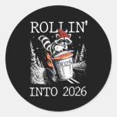 Rollin' Into 2026  Ronde Sticker (Voorkant)