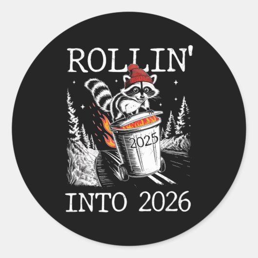 Rollin' Into 2026  Ronde Sticker (Voorkant)