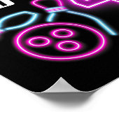 Rollin' Into 4 Verjaardag Party Bowling Bday Party Poster (Hoek)