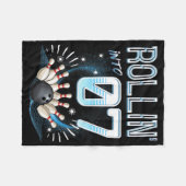 Rollin' Into 7 Bowling Verjaardag 7e Bowler Bday P Fleece Deken (Voorkant (Horizontaal))