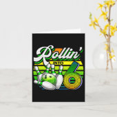 Rollin' Into 7 Bowling Verjaardag 7e Bowler Bday P Kaart (Gele Bloem)