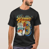 Rollin Into 8 Bowling Birthday Party 8th Birthday T-shirt (Voorkant)