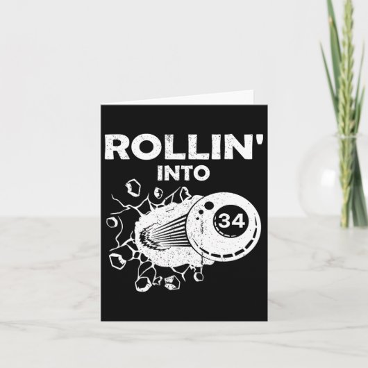 Rollin Into &#; Biljart &#; De Verjaardag Vlammen Kaart (Voorkant)
