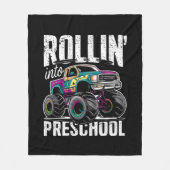 Rollin' Into Preschool Monster Truck Terug naar sc Fleece Deken (Voorkant)