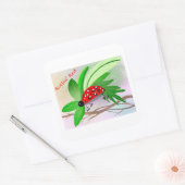 Rollin lieveheersbeestje vierkante sticker (Envelop)