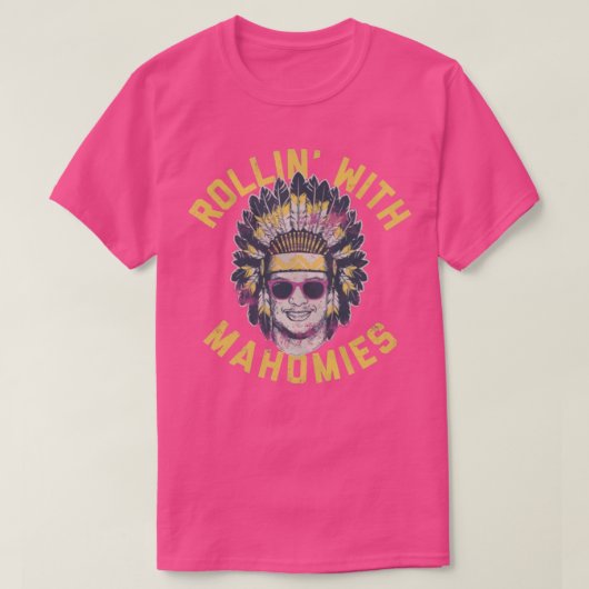 Rollin Met Mahomies Patrick Mahomes Chiefs Inspir T-shirt (Design voorkant)