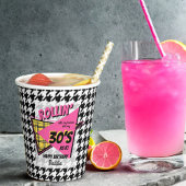 Rollin’ met mijn homies 30e verjaardag houndstooth papieren bekers