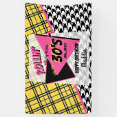 Rollin met mijn homies gele plaid 90s verjaardag spandoek (Verticaal)