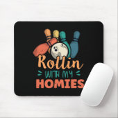 Rollin met Mijn Homies Retro Bowling 2 Muismat (Met muis)