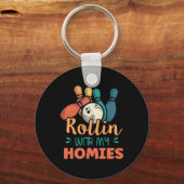 Rollin met Mijn Homies Retro Bowling 2 Sleutelhanger (Voorkant)