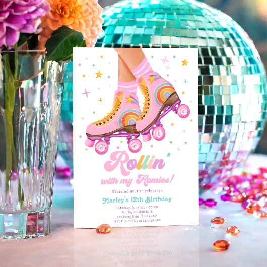 Rollin met mijn Homies Roller Schaats Meisje Verja Kaart