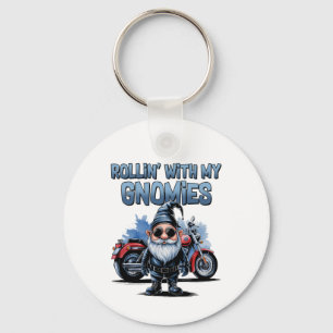 Rollin' Met Mijn Kabouters Motorfiets Sleutelhange Sleutelhanger